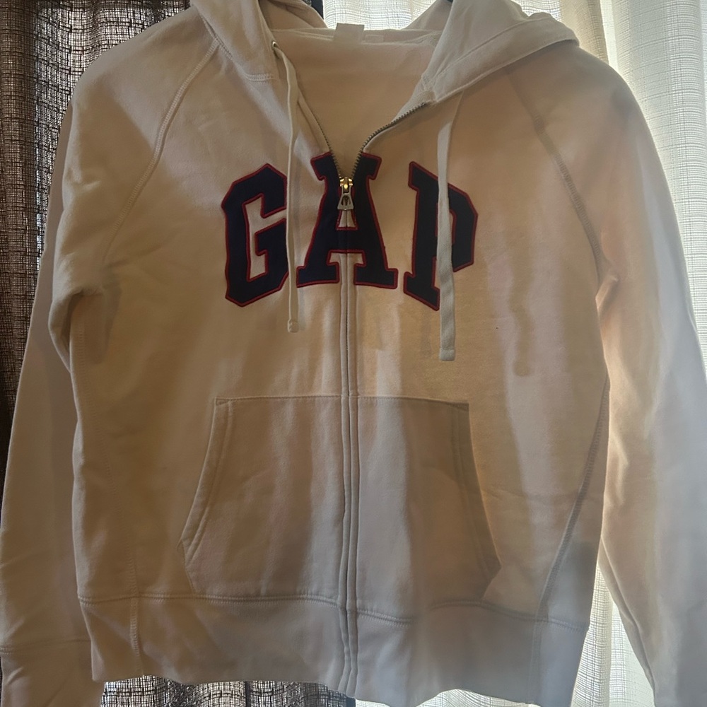 GAP Cream Hoodie with Navy Logo